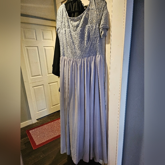 Formal Grey Mother of the Bride Wedding Dress - Picture 4 of 4